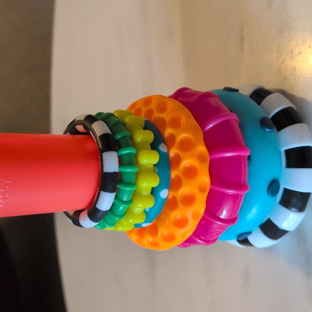 Colorful Cow and Stacking Rings Toy Set - Picture 2 of 5
